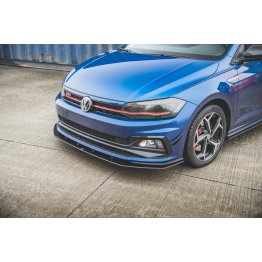 Накладка сплиттер на передний бампер на Volkswagen Polo VI GTI